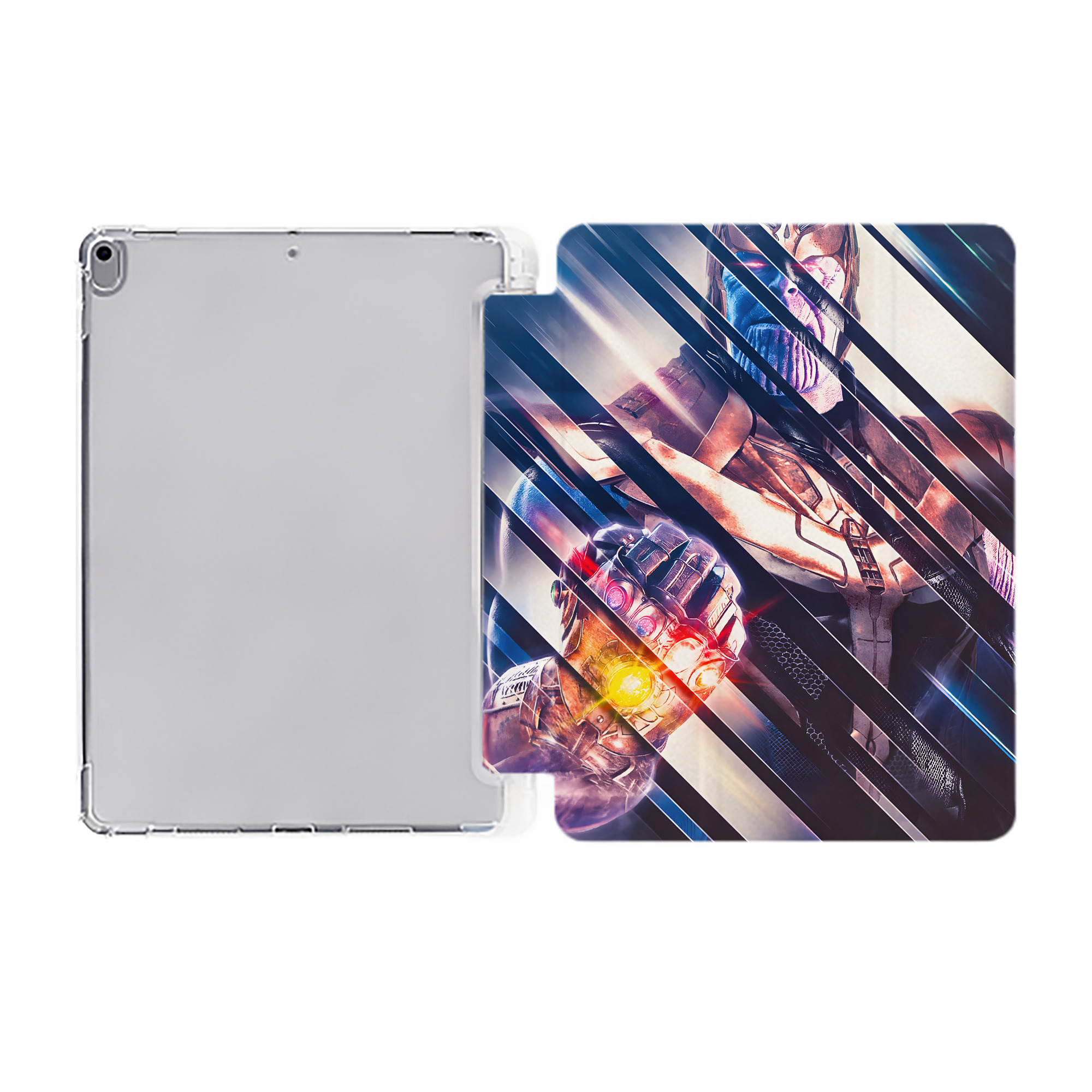 （画像用） アベンジャーズ The Avengers IPad ケース ペン収納付き 三つ折りスタンド PUレザー×シリコン 対応機種9.5/10.5/10.9インチ